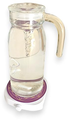 Carafe Vortex Dynamisante avec Technologie Fleur de Vie, Dynamiseur d'Eau à Vortex, Idéal pour Osmose Inverse et Filtres à Charbon