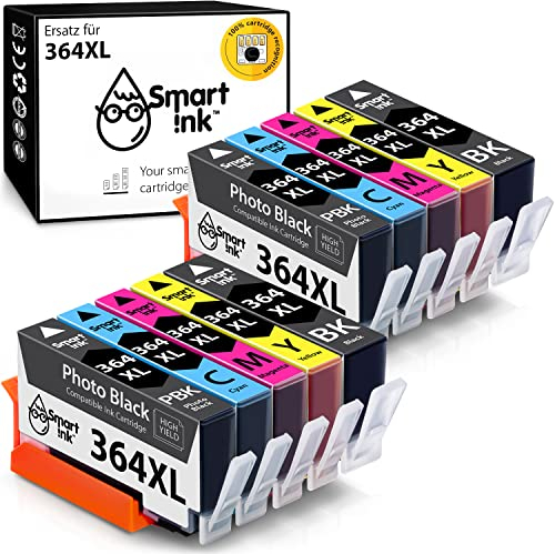 Smart Ink Kompatible Druckerpatronen als Ersatz für HP 364 XL 364XL 10 Multipack (2PBK &2BK/C/M/Y) für HP Photosmart 7510 7520 c5380 B8500 B8550 C5300 C5370 C5540 C5550 C6340 C6380 D5445 D5460 C309