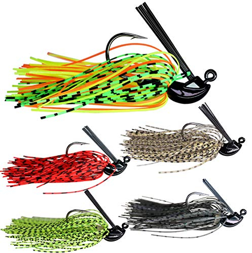 THKFISH Kunstköder Set Angeln Jigs Künstlicher Köder Angelköder Angelhaken A-5g 5Stück