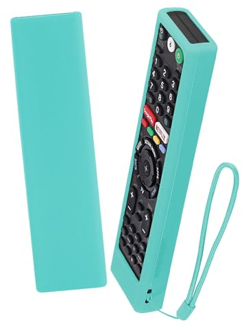 Funda Protectora de Silicona para Sony RMT-TX102U RMF-TX200U RMT-TX200U RMF-TX300U Smart Android TV Mando a Distancia de Voz, Lavable, Antipérdida, a Prueba de Golpes (Azul Luminoso)
