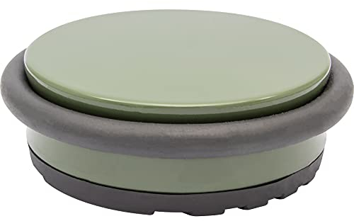 WAGNER Bodentürstopper BIG DISK COLOR GREEN - Durchmesser Ø 100 x 30 mm, Industriestahl beschichtet, thermoplastischer Gummi, grün, 750 g - 15516901