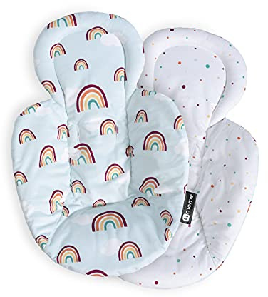 4moms Special Edition: Neugeboreneneinsatz für Babyschaukel, Babywippe, mamaRoo, rockaRoo, beidseitig bedruckt, soft, Little Rainbow