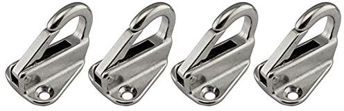 Edelstahl Fenderhaken, Asudaro 4Pcs Marine Grade Edelstahl 316 Feder Fender Karabinerhaken Fending Hook Kleiderhaken Boot Segel Tug Ship Yacht Hardware Zubehör Werkzeug,Silber-
