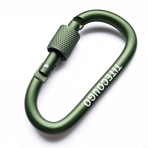 TITECOUGO Locking Carabiner Clip Aluminum Alloy D-Ring Key Chain Hook