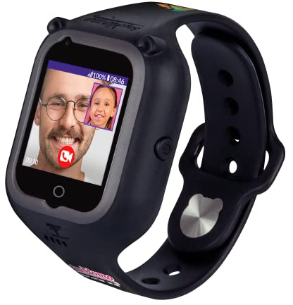 SoyMomo - Intelligente Uhr für Kinder Space 2.0 - Smartwatch für Kinder mit GPS, Anrufe und Videotelefonie, Unbekannte Nummern Sperre - WiFi - Kinderortungsgerät mit SOS-Taste - Wasserfest - Schwarz