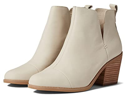 TOMS Women's Everly Cutout Ankle Boot, Beige Leather, 11