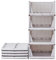 RMAN Organizer Armadio, 4 set Organizer Cassetti, Portaoggetti Contenitori Pieghevole Scatole per Armadio Salvaspazio Cassettiera Armadio Interna per T-shirt, Pantaloni, Bianco (43 x 33 x 72cm)
