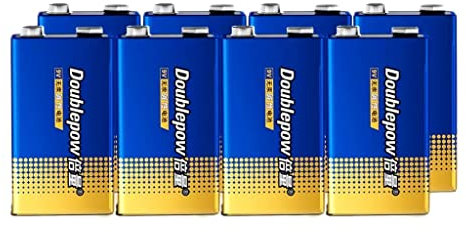 GUTIY Batterie 9v Cube Batterie 6F22 Pile alcaline carrée Multimètre Multimètre Guitare Disponible Batterie Neuf Volts Portable (Size : Eight)