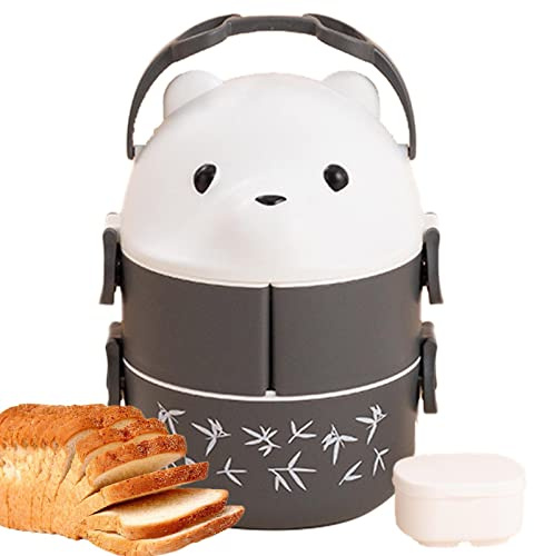WOTEG Lunch Box Thermique pour Plats Chauds - Boîte à bento Double Couche étanche à l'épreuve des fuites,Récipients à déjeuner Portables pour Aliments Chauds, boîte à sous Vide