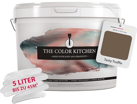 Livingwalls Wall Paint The Color Kitchen – Brown TCK6014 – 5 L – high opacity, matte, low-odor – interior paint, scrub-resistant