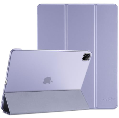 ProCase Hülle für 12,9 iPad Pro 2022/2021/2020/2018 (6/5/4/3 Gen), Schutzhülle Leicht Dünn Hart Smart Case Cover Kompatibel mit 12.9 Zoll iPad Pro -Hellpurpur