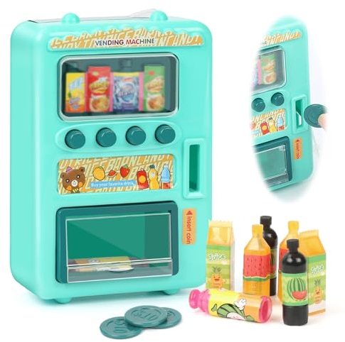 Mini Vending Machine, Mini Food Doll House Decoration, Miniature Food Accessories, 1:12 Vending Machine Mini Things for Doll House Furniture Kitchen Decoration