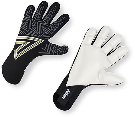 Mitre Ultimatch Gants de Gardien de But | Grip amélioré | Absorption des Chocs, Noir/Blanc, 8, 18 cm