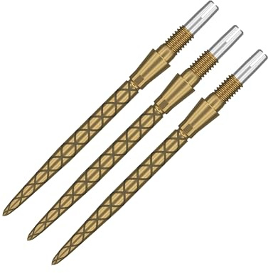 Target Darts Swiss Point Storm Diamond Dart-punkter (3-pack set med tips) 30 mm guld SP – ändra pilpunkt, professionella darttillbehör