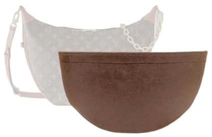 LinerLink Taschen-Organizer für LV Loop Hobo 38L x 26H x 10T cm Handgefertigter individueller Einsatz 2 mm Filzeinsatz (Kaffeebraun Stil A: seitlicher Reißverschluss)