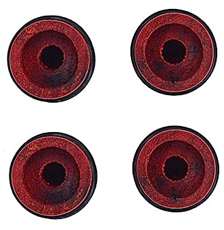 BESTonZON 4stücke Teiliges Holzoptik Effektpedal Reglerknöpfe Langlebige Verstärker Drehknöpfe Gitarre Und Bass Passend Für Konische Und Geteilte Achsen Rot