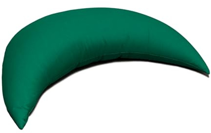 Mond 50cm Das Halbmond Kissen mit EPS-Perlen grün| kleines Schlafkissen, Reise- Kopfkissen, Kuschelkissen, Lesekissen