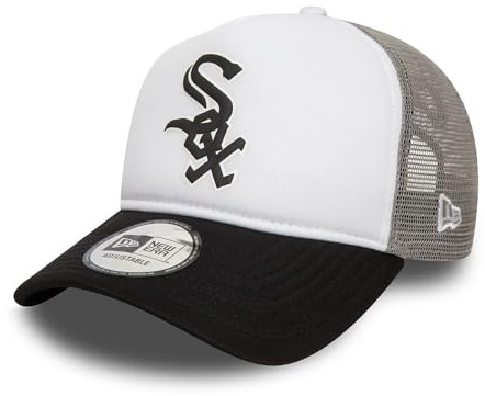 New Era Herren MLB Logo Trucker Cap ~ Chicago White Sox Black, Schwarz , Einheitsgröße