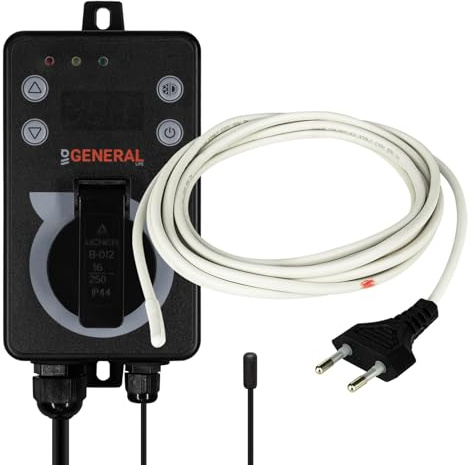 2,0m flexibles Silikon Heizkabel 40W/m + GH600 Outdoor Thermostat - Optimal als Rohrbegleitheizung, Frostschutz, Temperierung