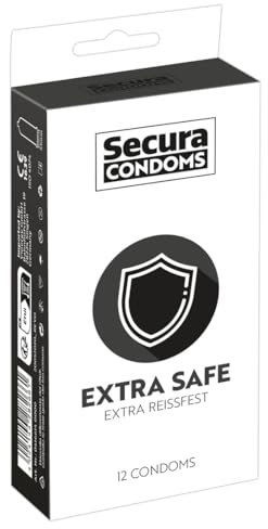 Secura Extra Safe 12er Kondome - 12 extra dicke Präservative für langanhaltenden und sicheren Sex, zur Verhütung ohne Hormone für Männer, dicke Wandstärke