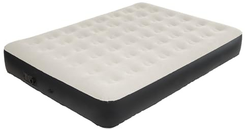DIMAR GARDEN Queen Size Air Mattress with Built in Pump, Inflatable Flocked AirBed Blow Up Mattress