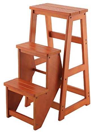 Chaise à échelle Pliante, Tabouret Pliant, Escabeau Pliant à 3 marches, escabeau Portable/chaises d'escalier, escabeau, étagère Multifonction for Cuisine/Bureau/bibliothèque
