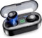 Wireless Bluetooth Headphones, In Ear Wireless Earbuds with Mic, Noise Cancelling HiFi Stereo Sound Deep Bass Waterproof USB C Charging Case Headset for Sport Work Gym Running