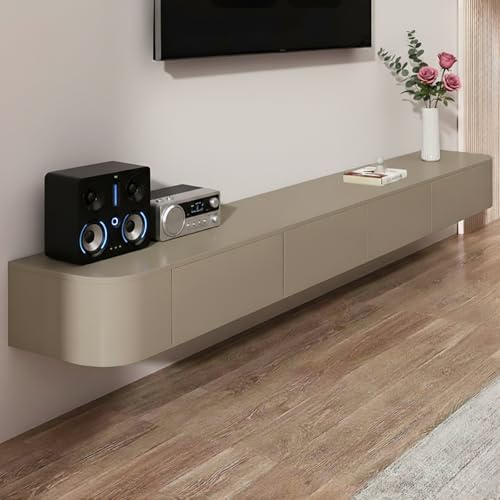 NOYHHAV Schwebender TV Schrank Wandmontierter Fernsehschrank-280CM Grau