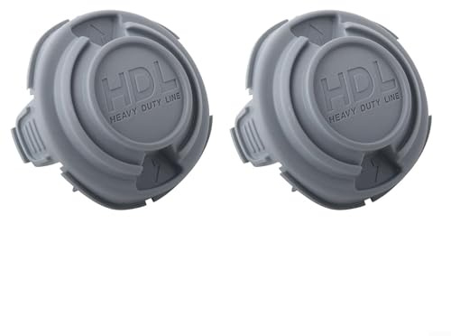 Couvre-bobine gris pour coupe-bordures Black & Decker STC5433 STC5433PC 90588530, pièces de rechange pour tondeuses, plastique stable, installation facile, lot de 2