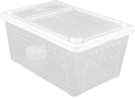 FONDOTIN Klarer Transparenter Kletter Futterbehälter Für Reptilien Hochwertige Zuchtbox Für Spinnen Schlangen Schildkröten Leicht Und Tragbar Für Außeneinsatz