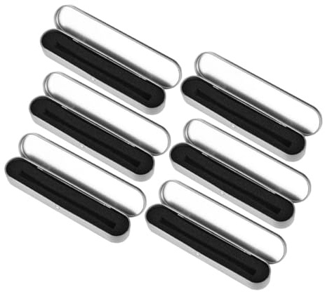 HIAKDOFT 6pcs Tinplate Stationery Box Metal Pencil Case Tin Stationery Organizer for Pencil Supply Multi-Function Flip Lid Design for Daily Use and Student School Supplies