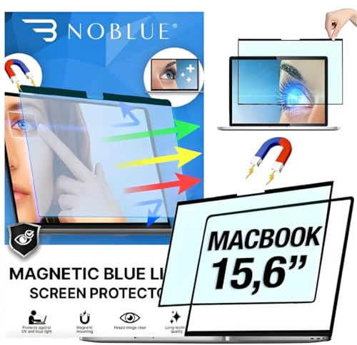NOBLUE Blaufilter für bildschirm, magnetischer Blaulichtfilter für den Bildschirm, MacBook-Filter, für Augenschutz bei Computerarbeit, magnetische Befestigung (15)