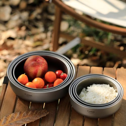 Lightweight Stackable Camping Bowls Ideal Dishware for Hiking, Picnics, and Outdoor Gatherings Perfect for Pasta and Salad (750ml)