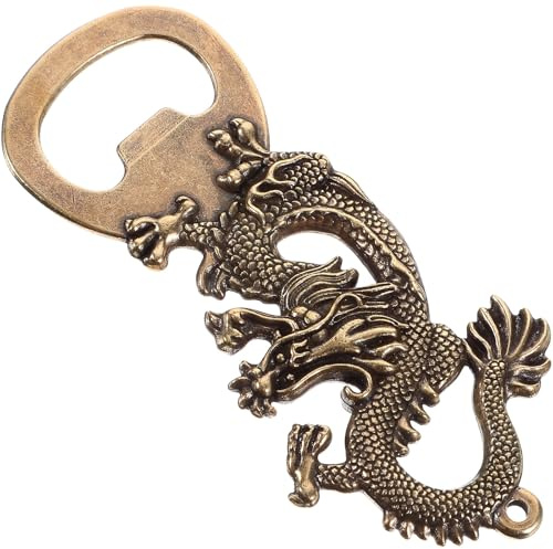 Housoutil Apribottiglie Manuale in Ottone a Forma di Drago Apriscatole Vintage Multifunzionale per Birra e Bibite Gassate Accessorio per Cucina e Bar