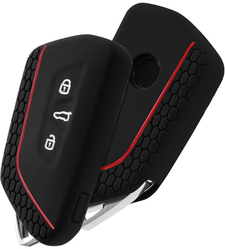 OATSBASF Silikon Autoschlüssel Hülle für VW Golf 8 ID.3, Auto Schutzhülle | Kompatibel mit Seat Leon MK4 Tarraco Ateca Skoda Octavia Cupra Schlüssel Etui