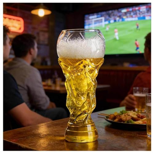 Verre à Bière pour Coupe Du Monde 2026, 800ml Verre à Bière, Compétition Foot 2026 Idéal pour Les Fêtes
