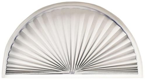 Redi Shade No Tools Original Arch Light Blocking Pleated Fabric Shade White, 72 W x 36 H