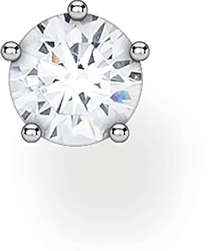Thomas Sabo Einzel Ohrstecker weißer Stein 925 Sterling Silber H2148