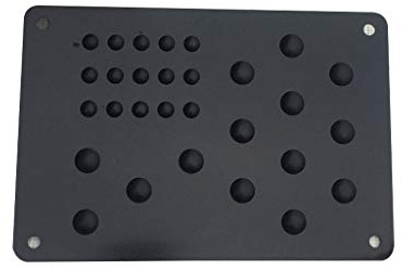 Buwei Universal Aluminium Auto Bodenmatte Patch rutschfeste Fersenplatte Fußstütze Pedal