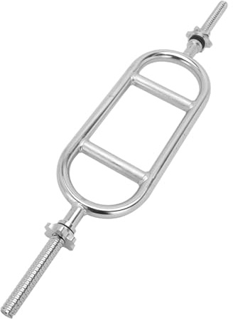 Dhouse 34 Tricep Weight Bar Curl Dumbbells Chrome Anti-Slip Hand Grip Barbell Bar for Training Fitness Exercise Weight Lifting Bar
