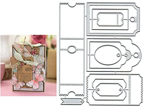 Metall-Stanzformen für Etiketten, Stanzschablonen für Bastelarbeiten, Scrapbooking und Kartenherstellung, dekorative Prägepapier-Stanzformen