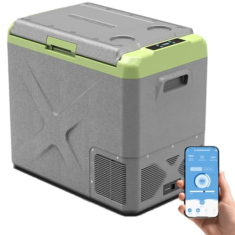 Alpicool X50 50L Car Fridge Freezer Portable Compressor Car Refrigerator 12/24V Electric Cooler for Camping, Road Trip, Picnic, Down to -20℃