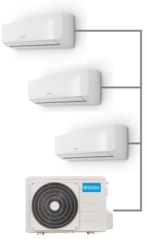 Olimpia Splendid OS-C/SAALH21EIA - Aryal S2 E Trial Inverter 21 (9+9+12), Multisplit Trial, Gas R32, Classe di efficienza A++/A+, Kit Wi-Fi incluso, Pure System, Telecomando, Deumidificatore