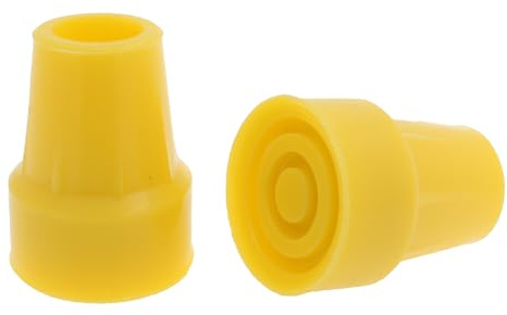 2x gelbe Gummispitzen für Gehstöcke oder Krücken - 19mm & 22mm - von Lifeswonderful (19mm)