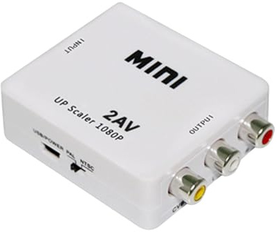 demaxiyad Videokonverterare, AV-adapter - CVBS AV-kompositadapter | videoinspelningsadapter, transparent AV-portanslutning, gammal TV-omvandlare