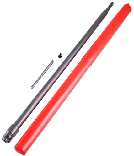 GIVIHGETI Rallonge pour foret creux, tige SDS Plus de 600 mm de long avec filetage M22, foret de centrage et vis, dans une boîte de rangement ronde solide