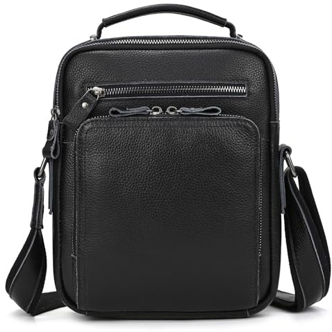 newsbirds Herren Echtleder Umhängetasche Retro Messenger Casual Business Handtasche Umhängetaschen | Kleine Vintage Schultertasche