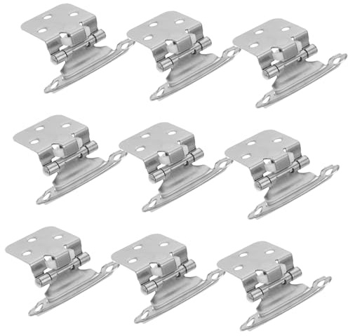DOITOOL 10piezas Bisagras Metálicas Para Puertas De Gabinete Con Auto-cierre Resistente y Fácil De Instalar Para Muebles De Cocina y Almacenamiento