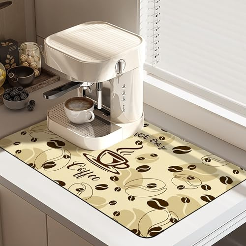 Tappetino da caffè, divertente tappetino assorbente per bar, impermeabile, protegge la cucina, decorazione per bancone del bar, 49,5 x 30,5 cm