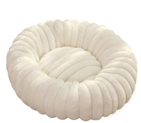 Hundebett Für Kleine Hunde, Orthopädisches Hundebett Rund Hundekissen Hundesofa Katzenbett Donut Kuscheliges Hundekorb Waschbar, Hundebett Waschbar Flauschiges Hundebett - Ø 91 Cm Donut Hundebett